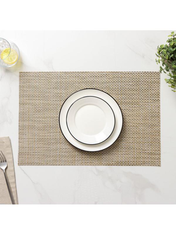 Салфетка сервировочная на стол «Классика», 45×30 см, цвет серый