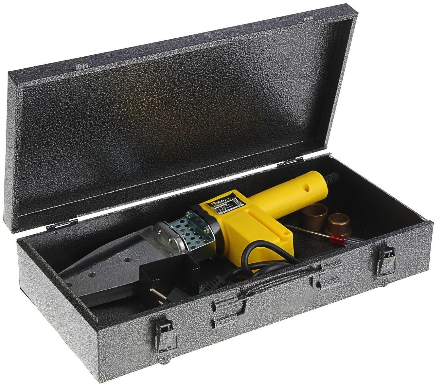 Аппарат для пластиковых труб Kolner KPWM 800 МC, 800 Вт, комплект насадок