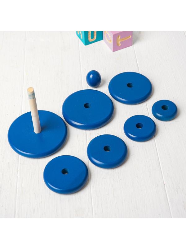 Пирамидка «Синяя», 8 деталей