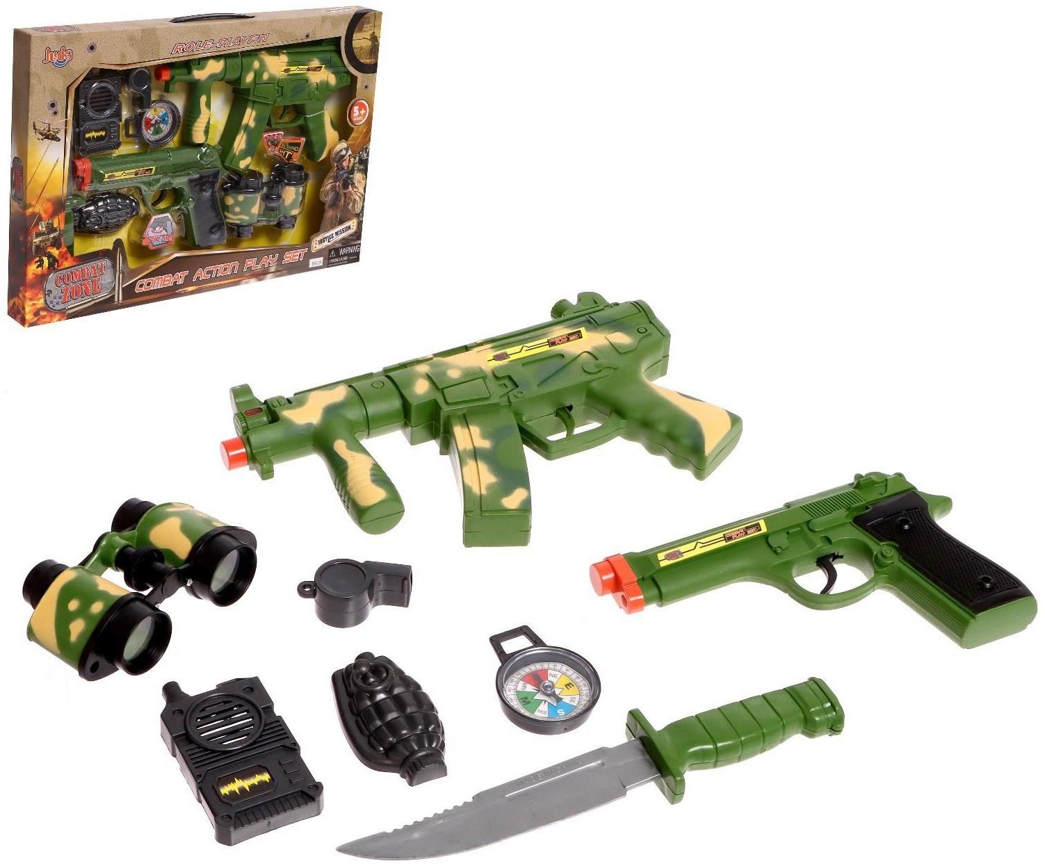 Набор военного «Защитник», 8 предметов, световые и звуковые эффекты
