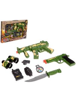 Набор военного «Защитник», 8 предметов, световые и звуковые эффекты