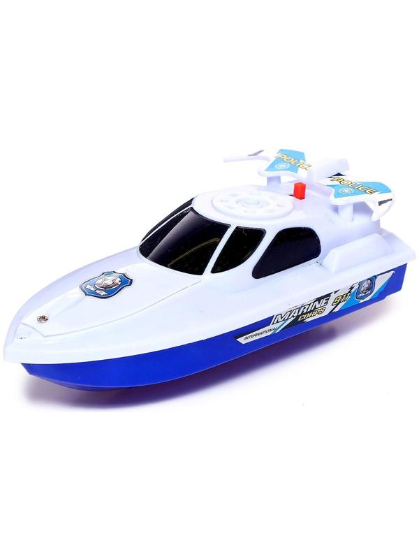 Катер «Морской патруль», работает от батареек, цвета МИКС