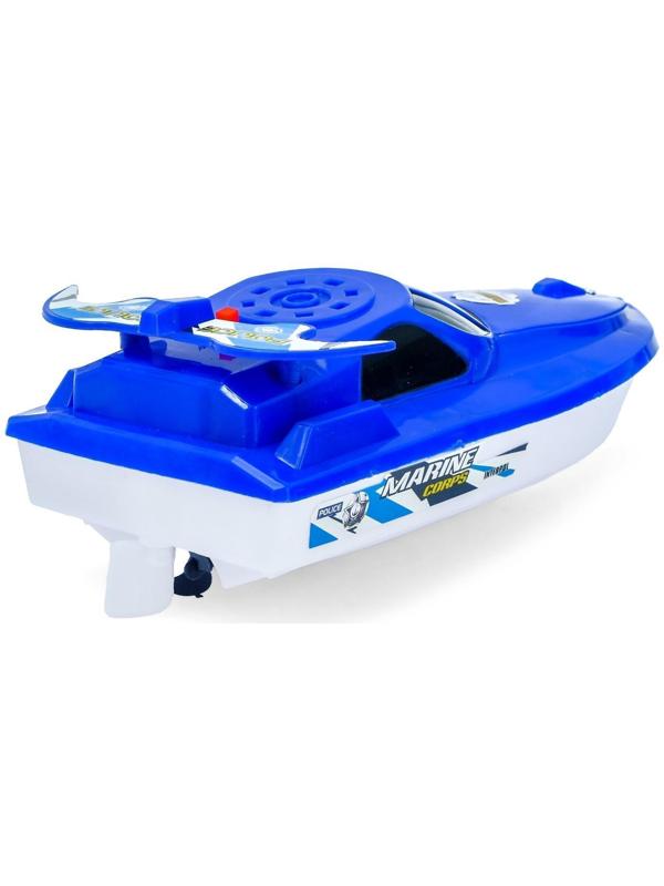 Катер «Морской патруль», работает от батареек, цвета МИКС