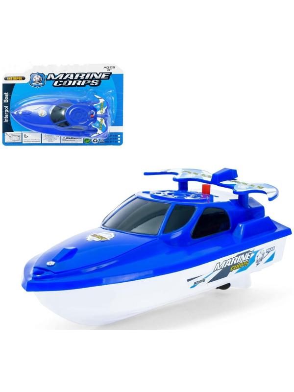 Катер «Морской патруль», работает от батареек, цвета МИКС