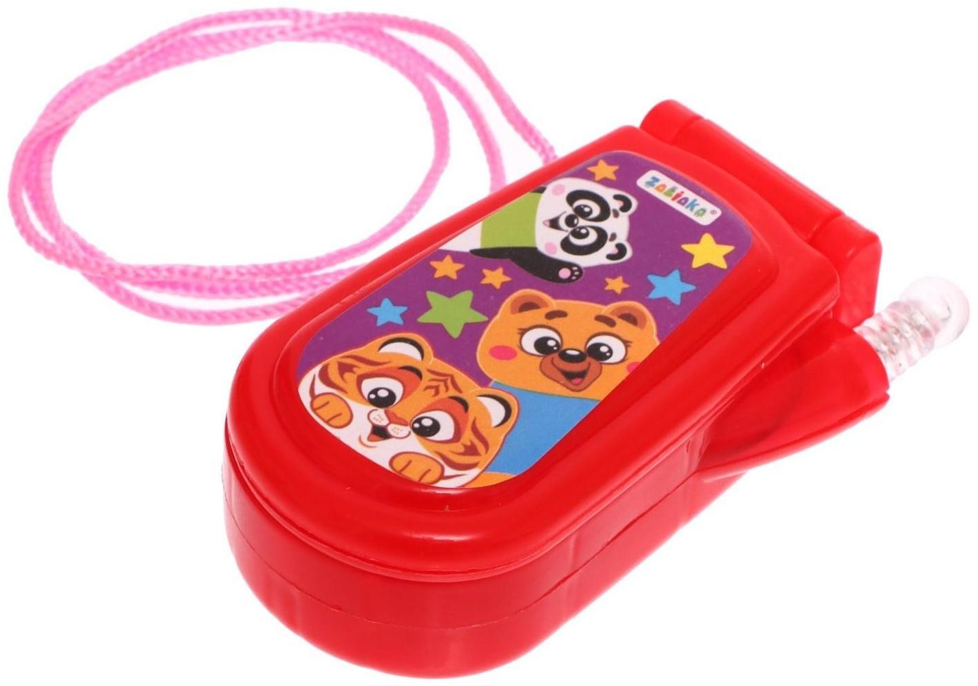 Музыкальный телефон «Весёлые звери», световые и звуковые эффекты