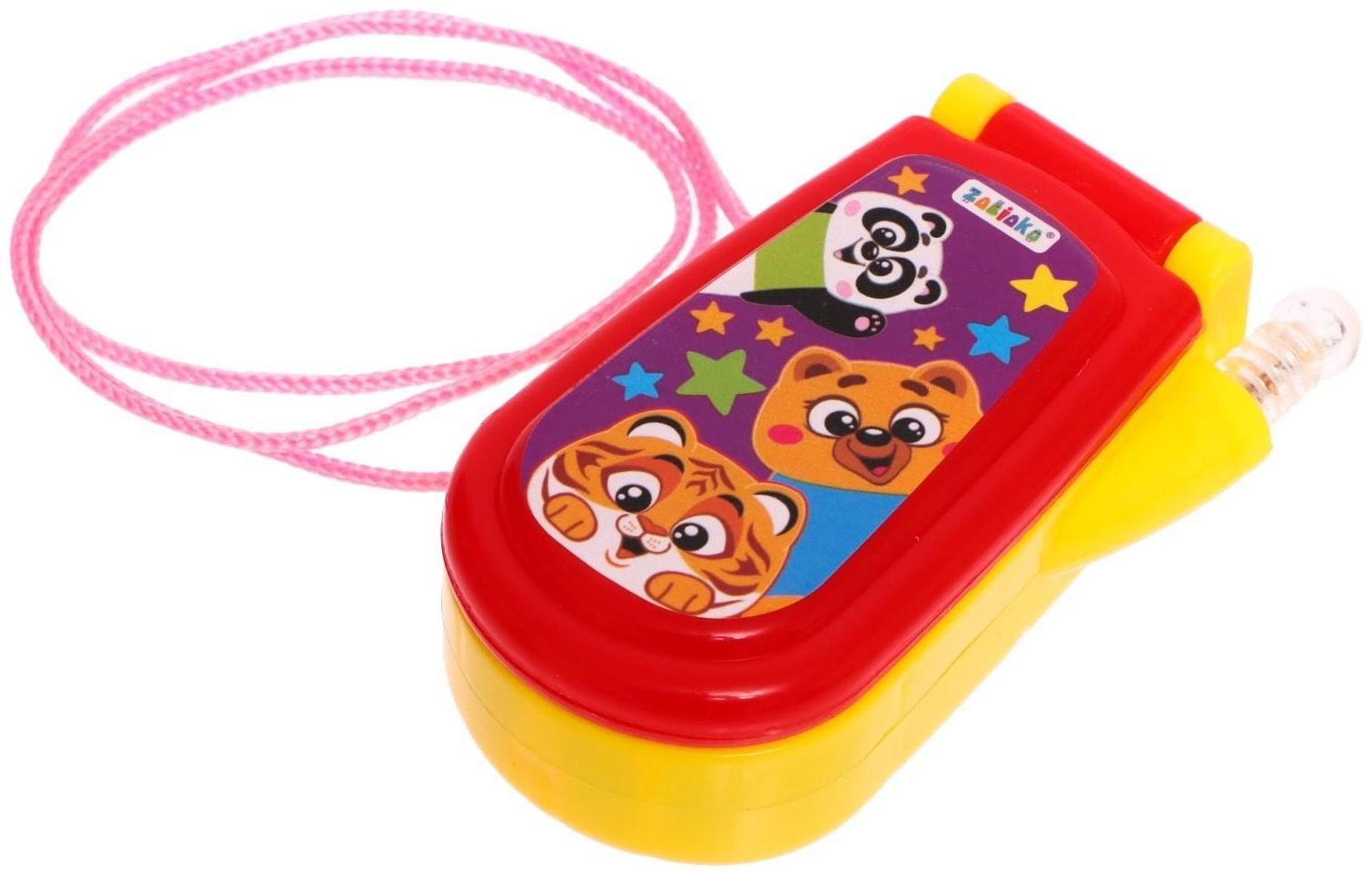 Музыкальный телефон «Весёлые звери», световые и звуковые эффекты