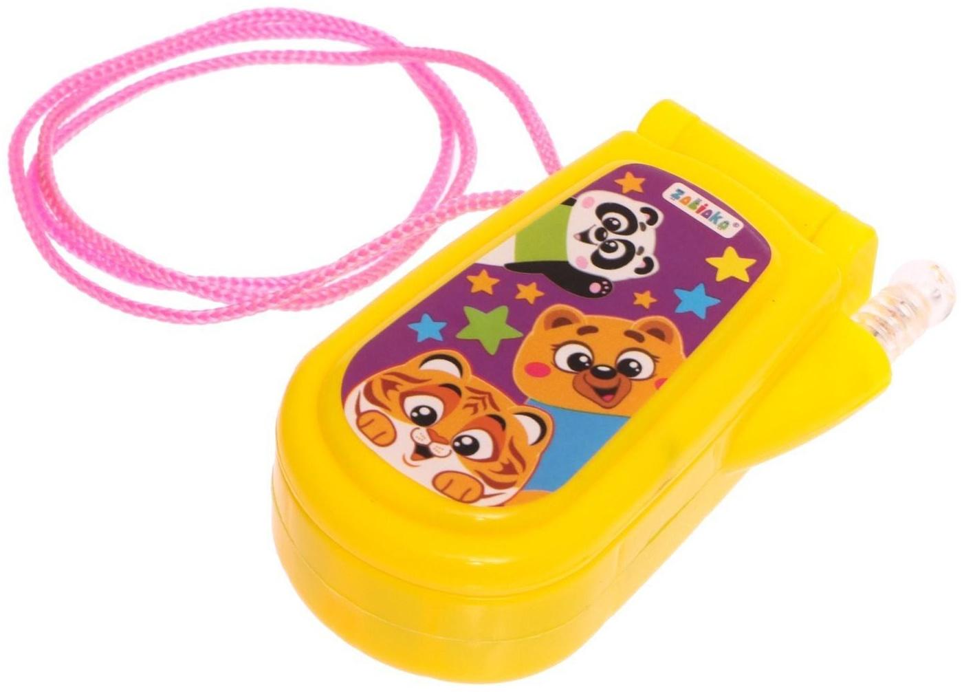 Музыкальный телефон «Весёлые звери», световые и звуковые эффекты