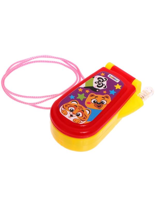 Музыкальный телефон «Весёлые звери», световые и звуковые эффекты