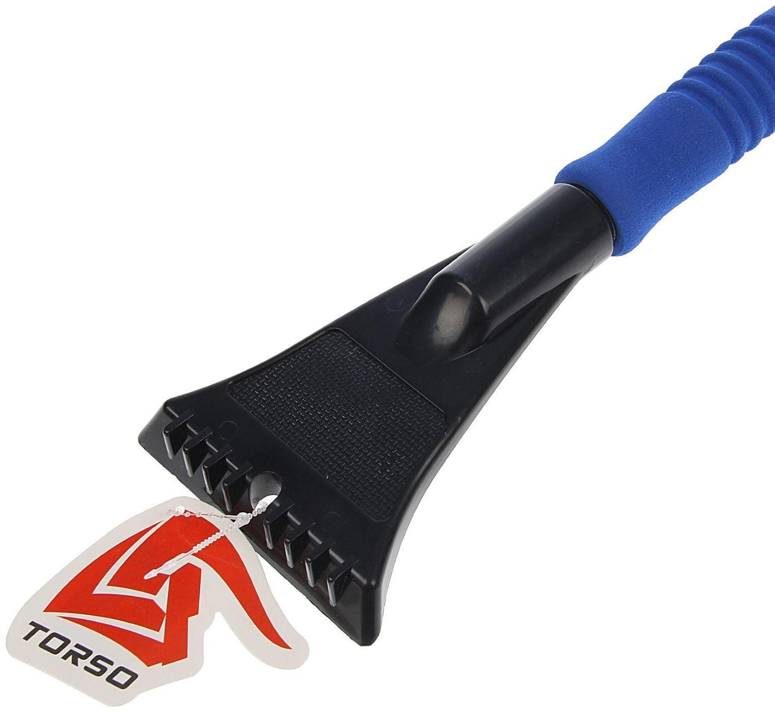 Щетка-сметка TORSO, 63 см, скребок, мягкая ручка