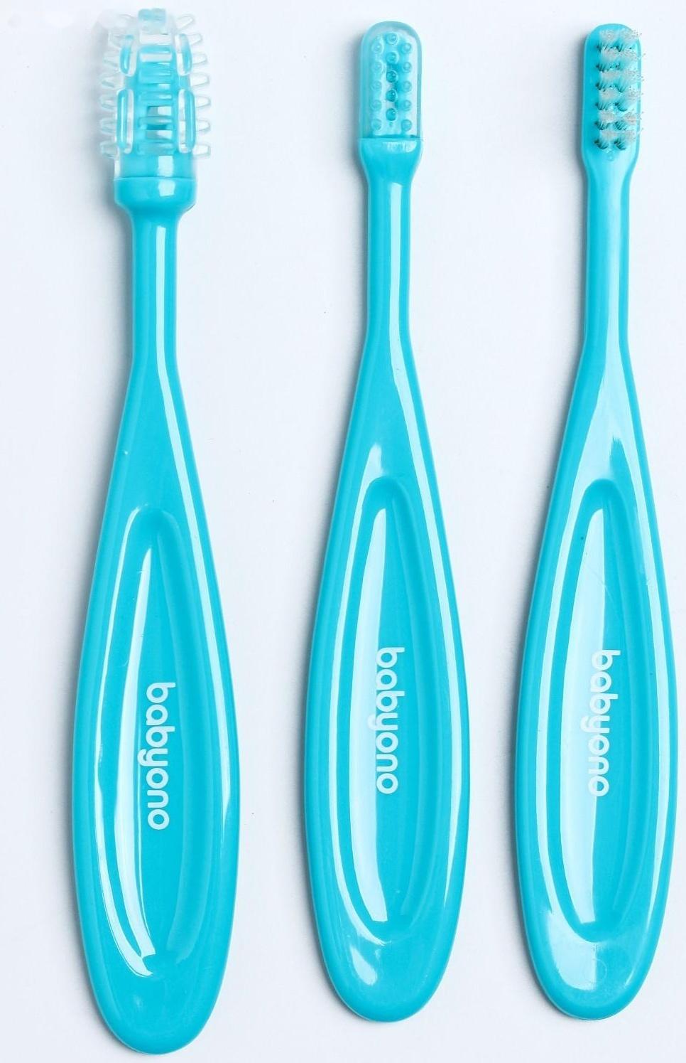 Набор детских щёток 3 шт.: щётка силиконовая, массажёр, щётка с мягкой щетиной (нейлон), от 3 мес., цвета МИКС