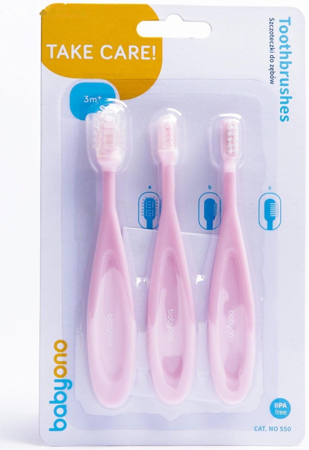 Набор детских щёток 3 шт.: щётка силиконовая, массажёр, щётка с мягкой щетиной (нейлон), от 3 мес., цвета МИКС