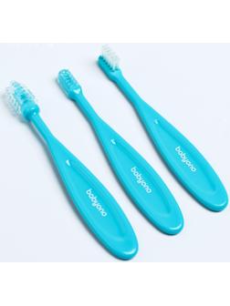 Набор детских щёток 3 шт.: щётка силиконовая, массажёр, щётка с мягкой щетиной (нейлон), от 3 мес., цвета МИКС