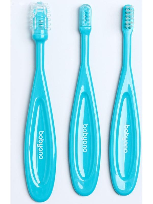 Набор детских щёток 3 шт.: щётка силиконовая, массажёр, щётка с мягкой щетиной (нейлон), от 3 мес., цвета МИКС