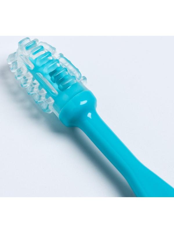 Набор детских щёток 3 шт.: щётка силиконовая, массажёр, щётка с мягкой щетиной (нейлон), от 3 мес., цвета МИКС