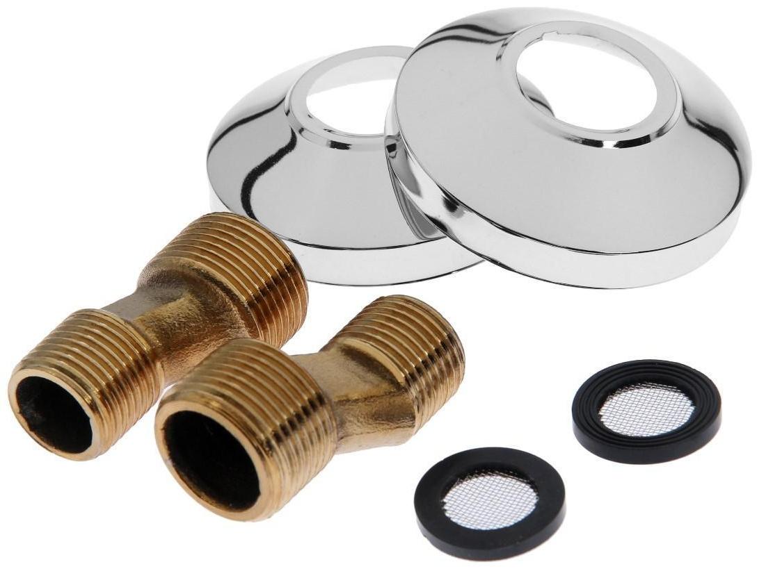 Cмеситель для ванны Accoona A7377, двухрычажный, излив 300 мм, хром