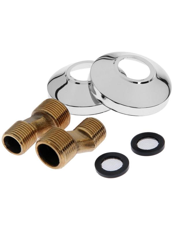 Cмеситель для ванны Accoona A7377, двухрычажный, излив 300 мм, хром