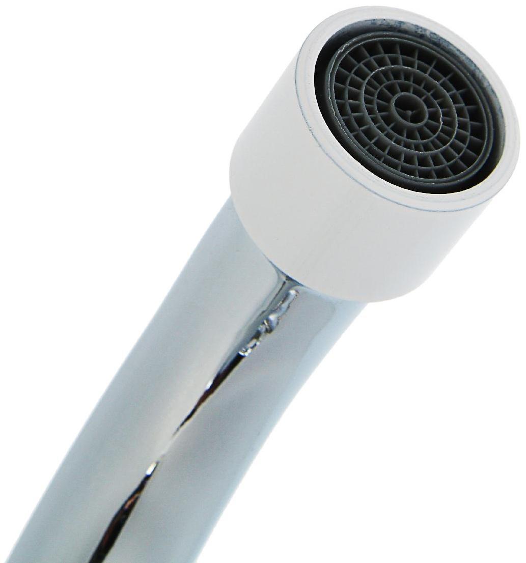 Смеситель для ванны Accoona A7182G, двухрычажный, белый/хром