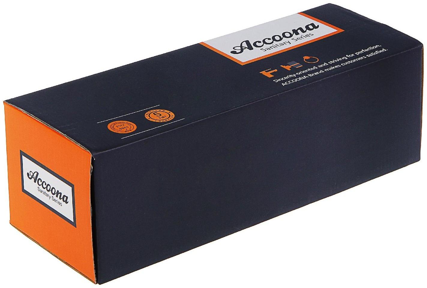 Cмеситель для ванны Accoona A7182N, двухрычажный, красный/хром