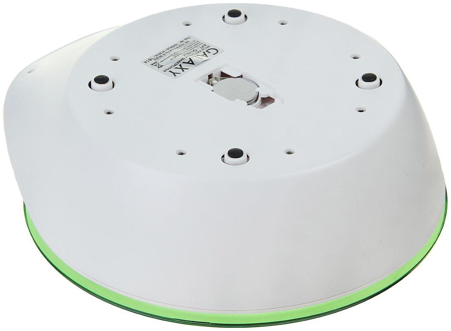 Весы кухонные Galaxy GL 2804, электронные, до 5 кг, LCD-дисплей, бело-зелёные