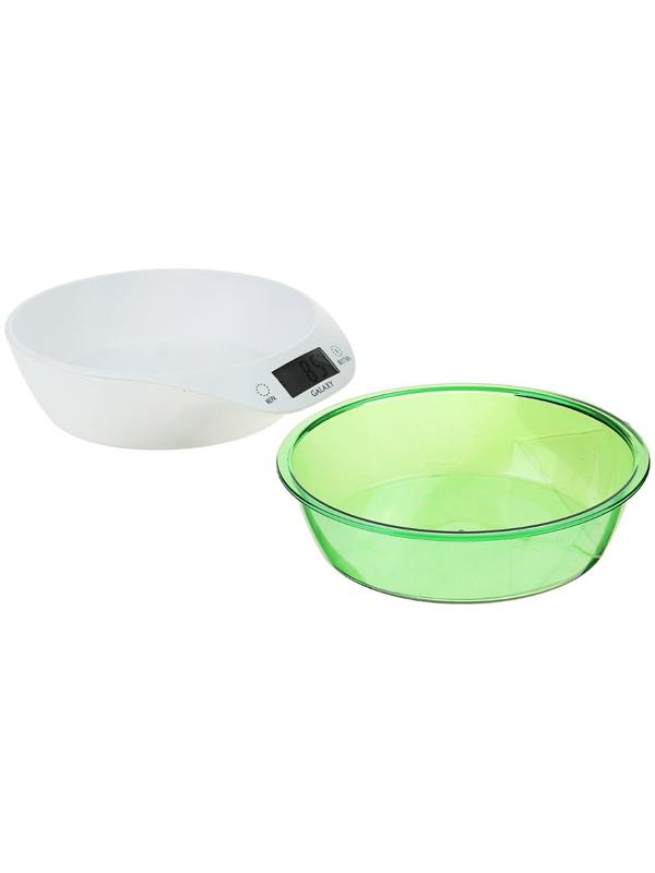 Весы кухонные Galaxy GL 2804, электронные, до 5 кг, LCD-дисплей, бело-зелёные