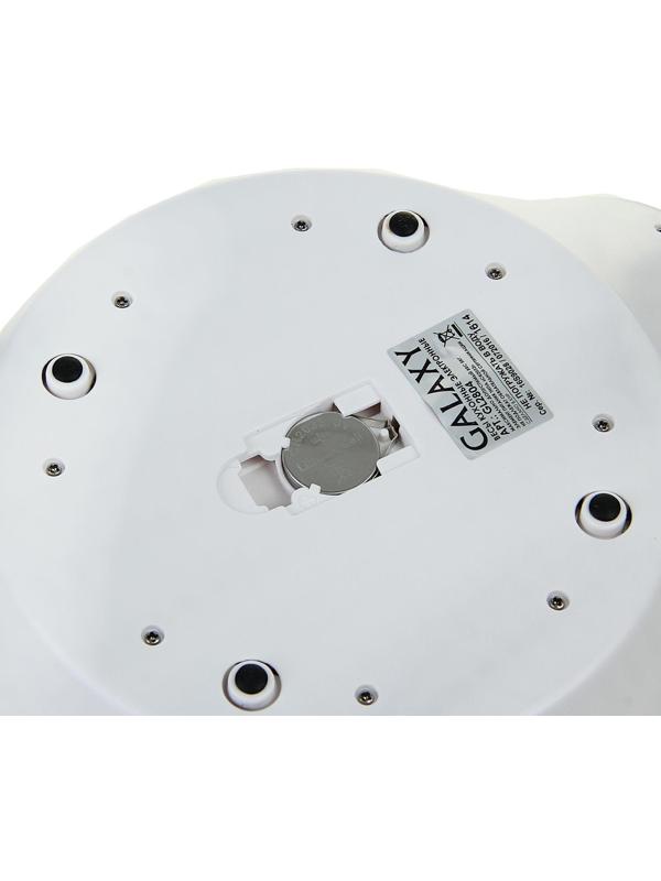 Весы кухонные Galaxy GL 2804, электронные, до 5 кг, LCD-дисплей, бело-зелёные