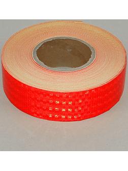 Светоотражающая лента, самоклеящаяся, красная, 5 см х 45 м