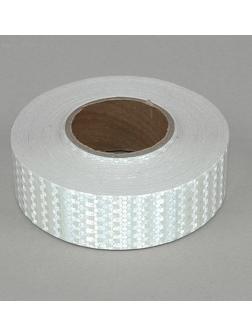 Светоотражающая лента, самоклеящаяся, белая, 5 см х 45 м