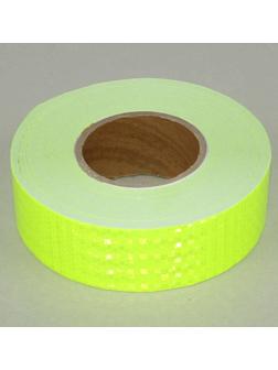 Светоотражающая лента, самоклеящаяся, салатовая, 5 см х 45 м