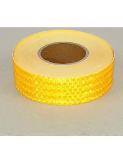 Светоотражающая лента, самоклеящаяся, желтая, 5 см х 45 м