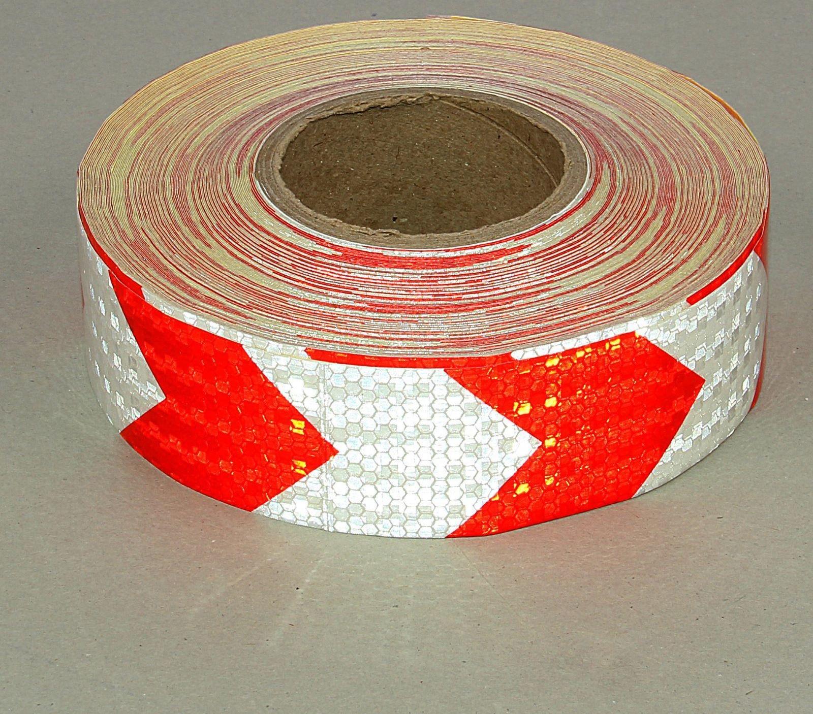 Светоотражающая лента, самоклеящаяся, белая с пунктиром, 5 см х 45 м