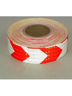 Светоотражающая лента, самоклеящаяся, белая с пунктиром, 5 см х 45 м