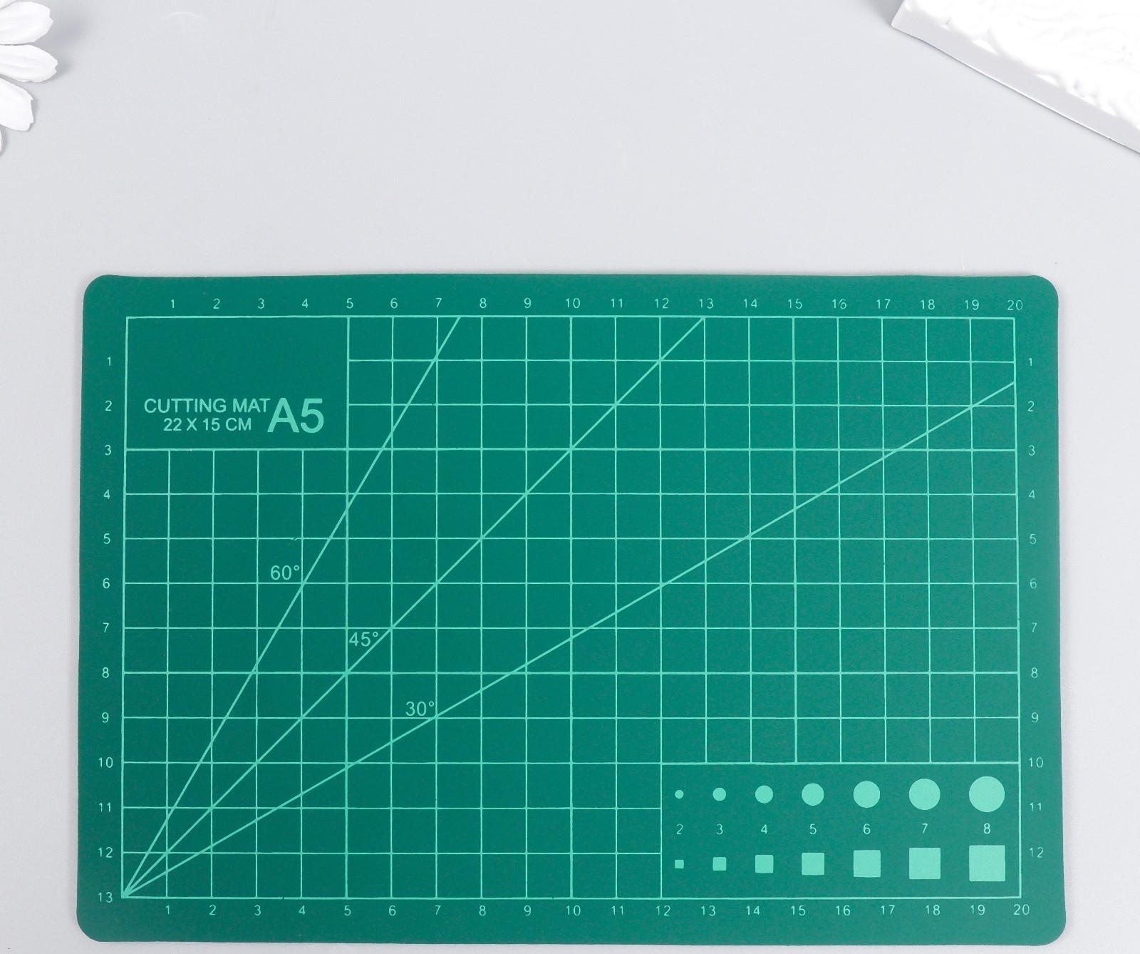 Резиновый мат для творчества формат А5 21х14,8 см толщина 3 мм МИКС