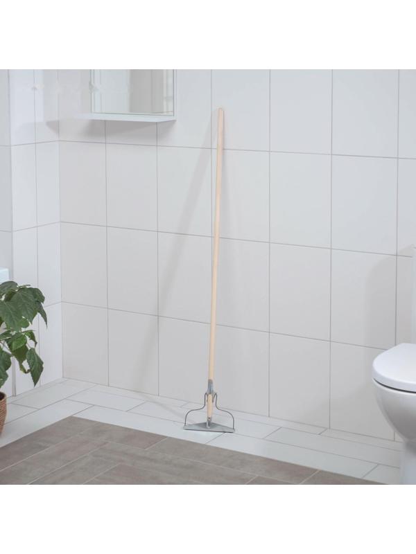 Тряпкодержатель, деревянная ручка, 19×2×122 см