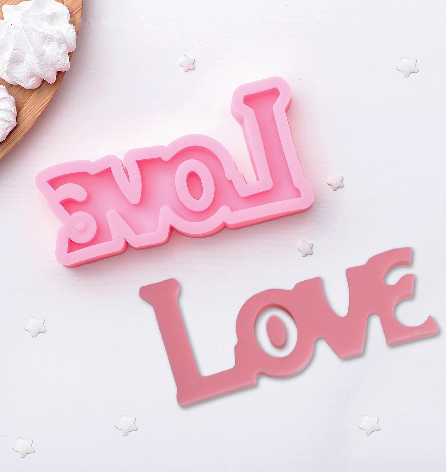 Молд «Любовь», 14,5×7,5см, цвет розовый