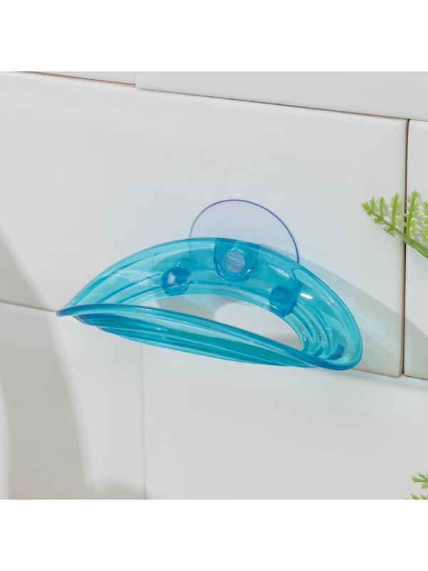 Держатель для губки на присоске, 11×7×4 см, цвет МИКС