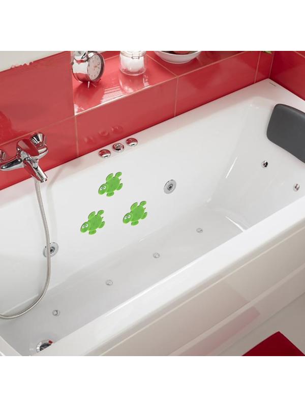 Мини-коврик для ванны Доляна «Черепашка», 11×13,5 см, цвет зелёный