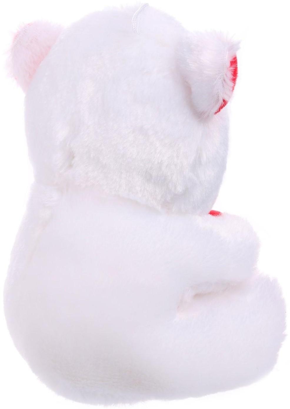 Мягкая игрушка «Обожаю», мишка, с сердечком, 17 см