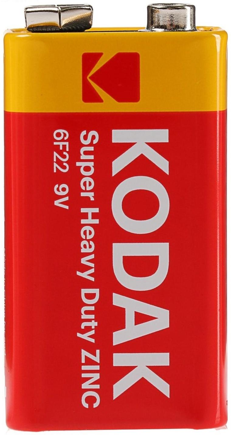 Батарейка солевая Kodak Extra Heavy Duty, 6F22-1BL, 9В, крона, блистер, 1 шт.