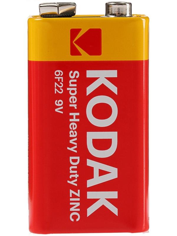 Батарейка солевая Kodak Extra Heavy Duty, 6F22-1BL, 9В, крона, блистер, 1 шт.