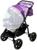 Коляска-трансформер «Гном», пластиковые колёса, оттенки фиолетового, рисунок МИКС
