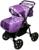 Коляска-трансформер «Гном», пластиковые колёса, оттенки фиолетового, рисунок МИКС