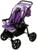 Коляска-трансформер «Гном», пластиковые колёса, оттенки фиолетового, рисунок МИКС