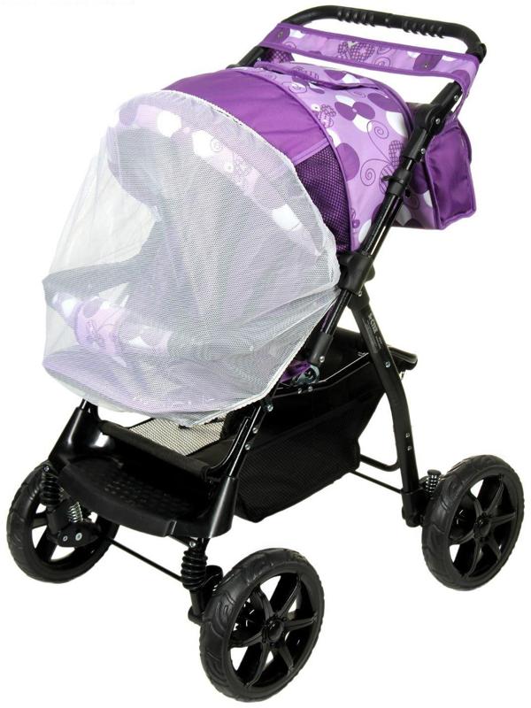 Коляска-трансформер «Гном», пластиковые колёса, оттенки фиолетового, рисунок МИКС