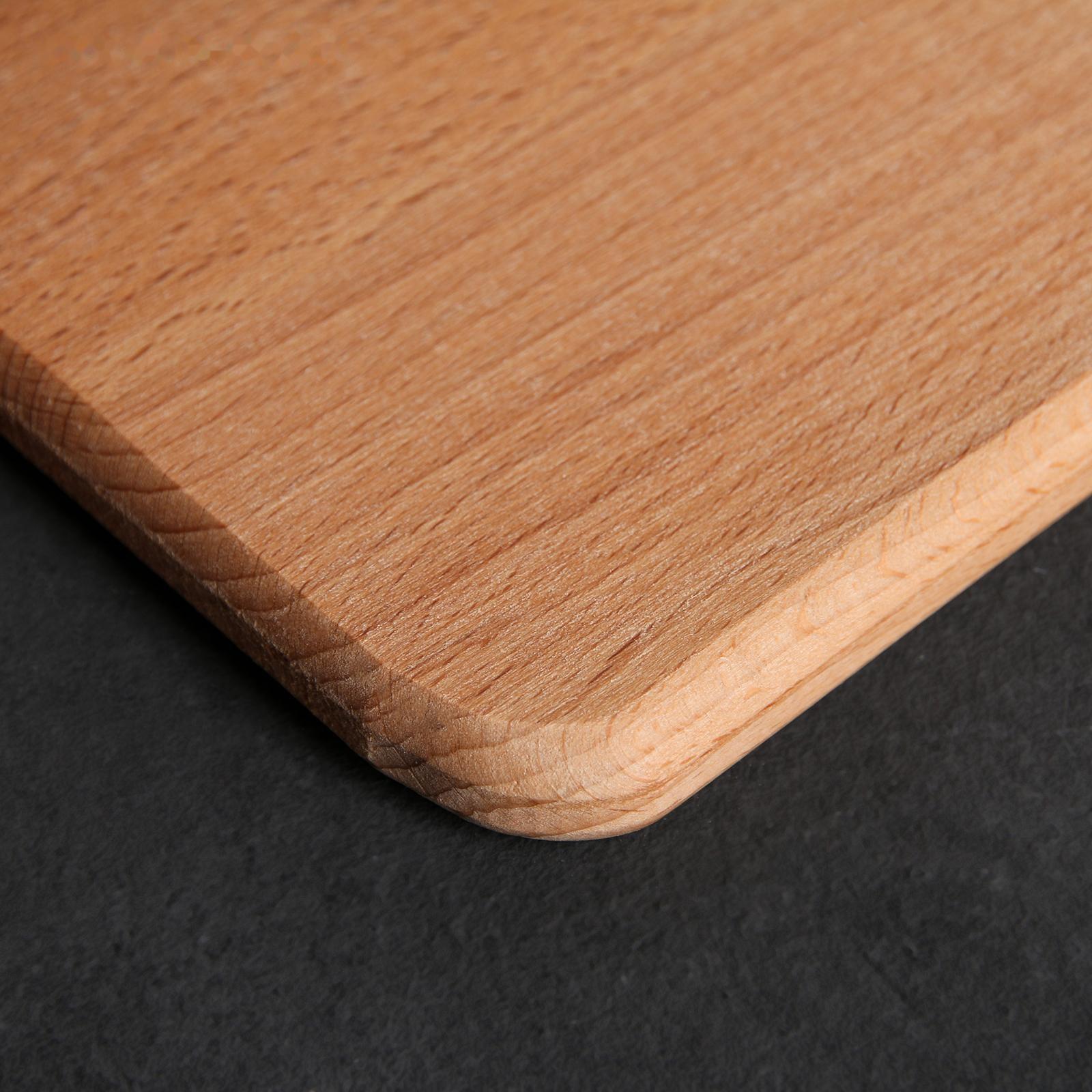 Доскa рaзделочнaя Премиум «Прямоугольнaя», с метaллической ручкой, 30×21×1,8 см, бук