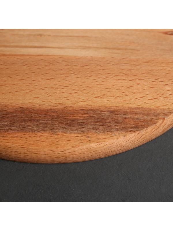 Доскa рaзделочнaя Премиум «Круглaя», d=30×1,8 см, бук