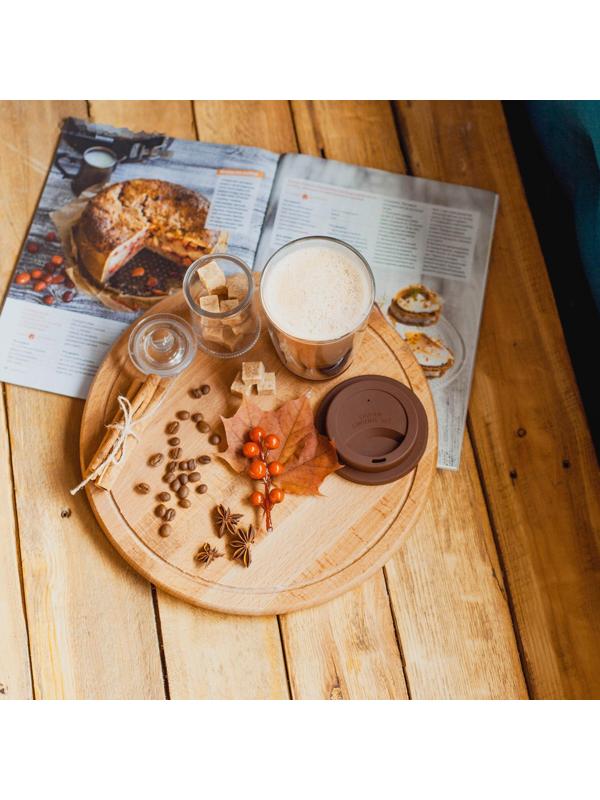 Доскa рaзделочнaя Премиум «Круглaя», d=30×1,8 см, бук