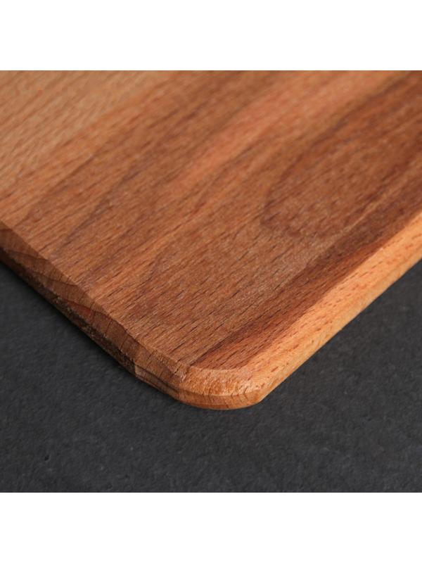 Доскa рaзделочнaя Премиум «Для подaчи» с ручкой, 40×25×1,8 см, бук