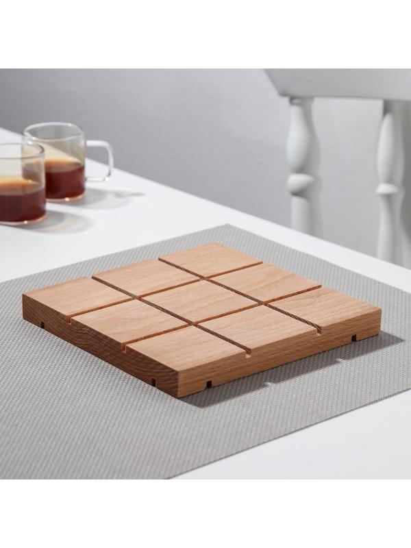 Подставка под горячее «Квадрат», цельная, бук, 16×16×1,5 см