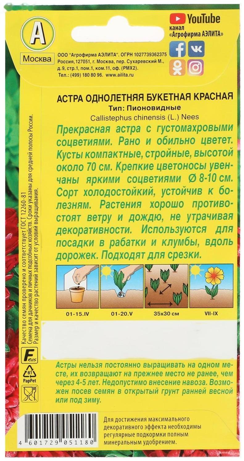 Семена цветов Астра 