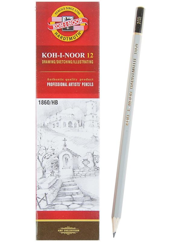 Карандаш чернографитный Koh-I-Noor 1860 НВ Gold Star, профессиональный